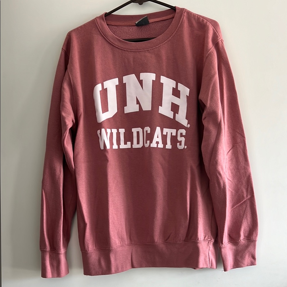MV Sport UNH Wildcats Sweatshirt - Maroon and White